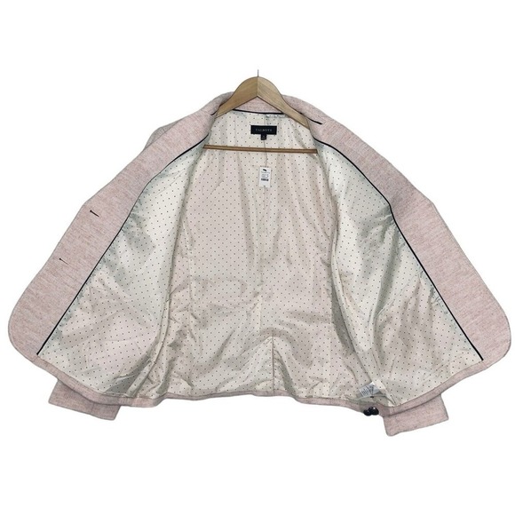 Talbots Wool Blend Herringbone Blazer Womens Plus 16 Pink Surgeon Cuffs NWT $179 - Picture 7 of 12